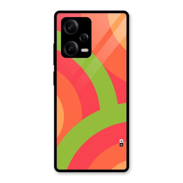 Rounded Shapes Glass Back Case for Redmi Note 12 Pro