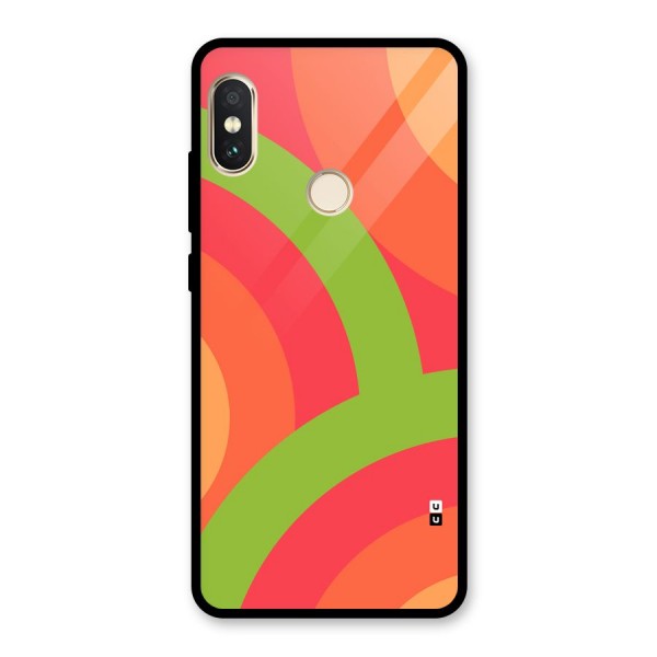 Rounded Shapes Glass Back Case for Redmi Note 5 Pro