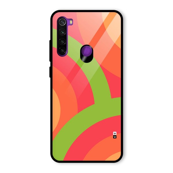 Rounded Shapes Glass Back Case for Redmi Note 8