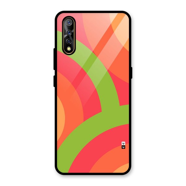 Rounded Shapes Glass Back Case for Vivo S1