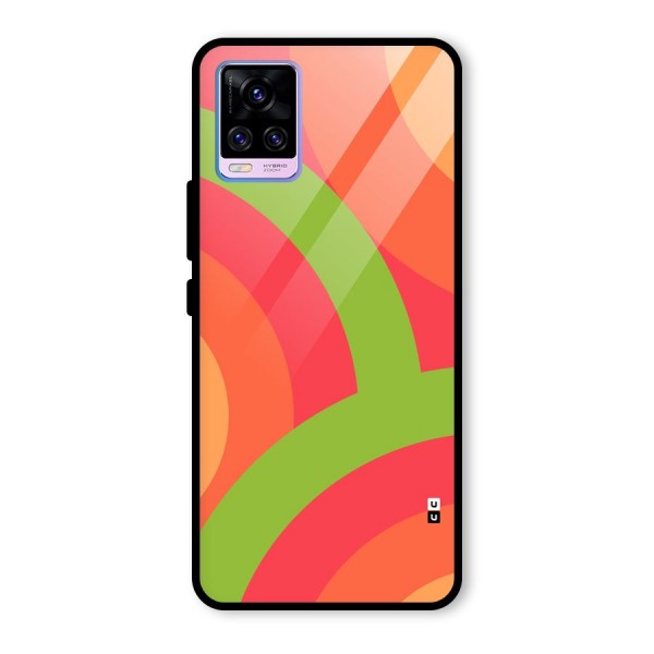 Rounded Shapes Glass Back Case for Vivo V20 Pro