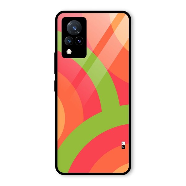 Rounded Shapes Glass Back Case for Vivo V21 5G
