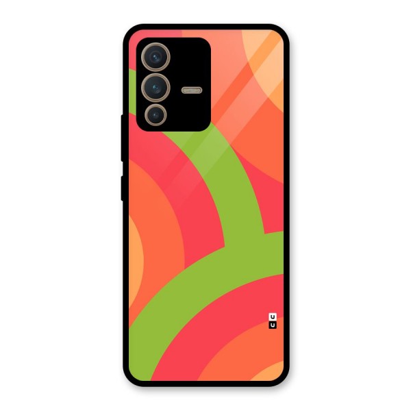 Rounded Shapes Glass Back Case for Vivo V23 5G