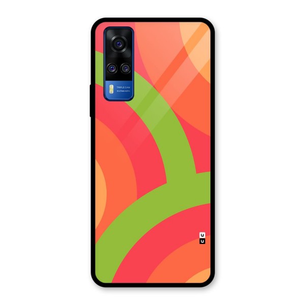 Rounded Shapes Glass Back Case for Vivo Y51
