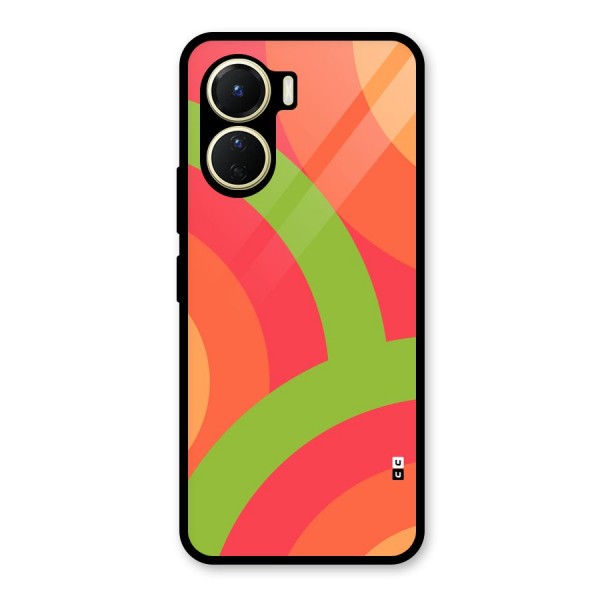 Rounded Shapes Glass Back Case for Vivo Y56