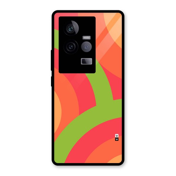 Rounded Shapes Glass Back Case for Vivo iQOO 11 5G