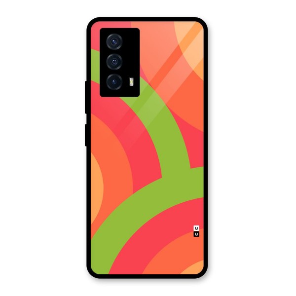 Rounded Shapes Glass Back Case for Vivo iQOO Z5
