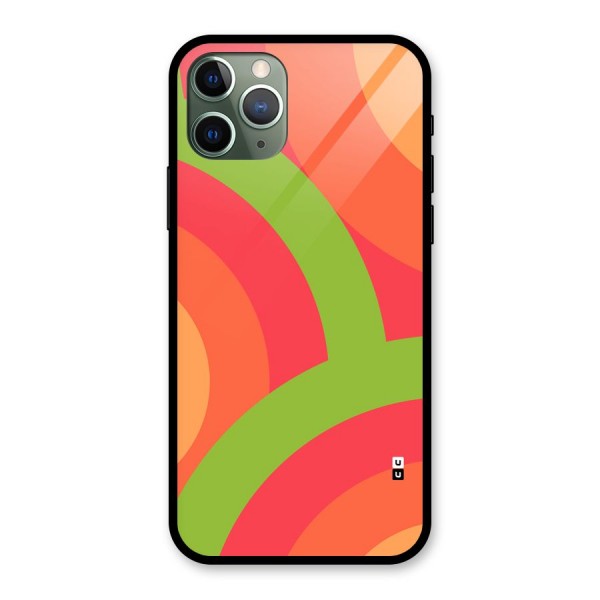 Rounded Shapes Glass Back Case for iPhone 11 Pro