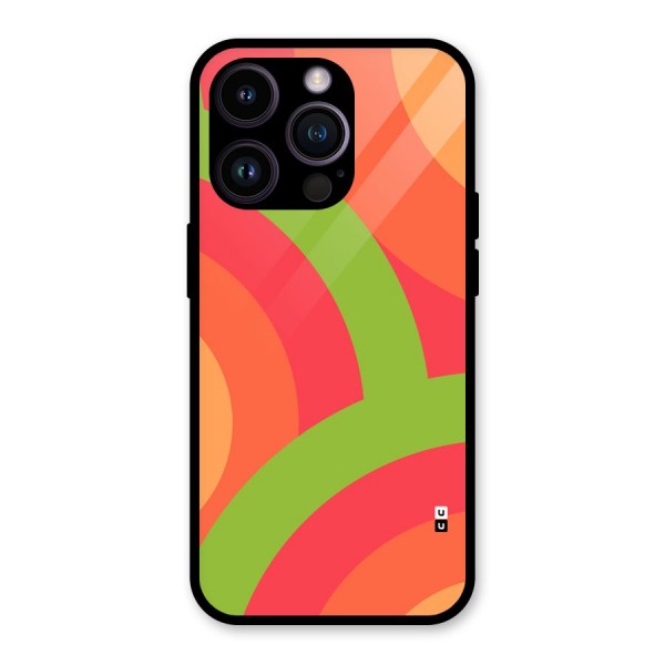 Rounded Shapes Glass Back Case for iPhone 14 Pro