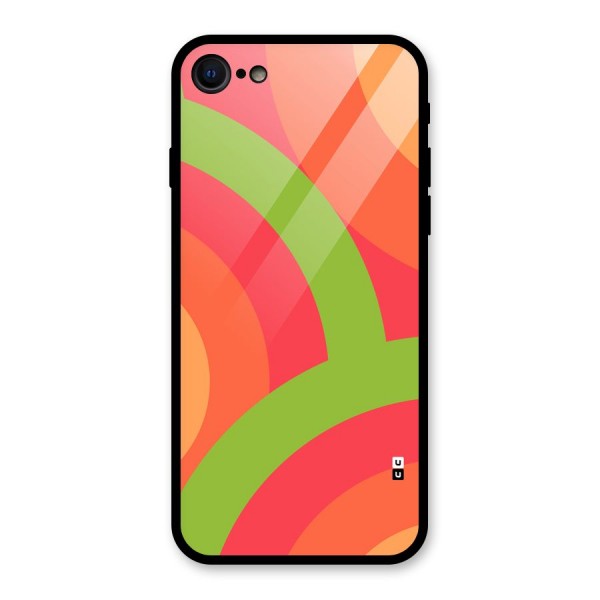 Rounded Shapes Glass Back Case for iPhone SE 2022