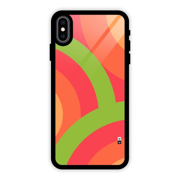Rounded Shapes Glass Back Case for iPhone XS Max