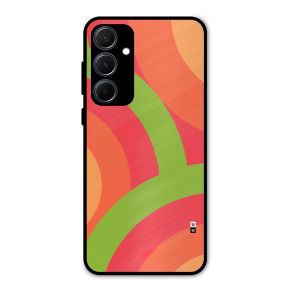 Rounded Shapes Metal Back Case for Galaxy A35