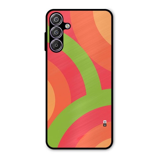 Rounded Shapes Metal Back Case for Galaxy F15