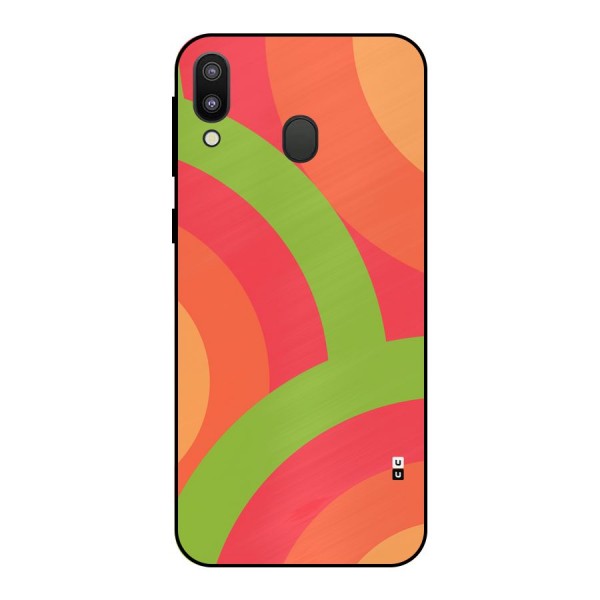 Rounded Shapes Metal Back Case for Galaxy M20