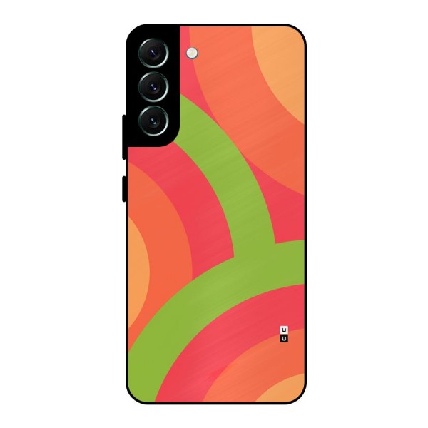 Rounded Shapes Metal Back Case for Galaxy S22 Plus 5G