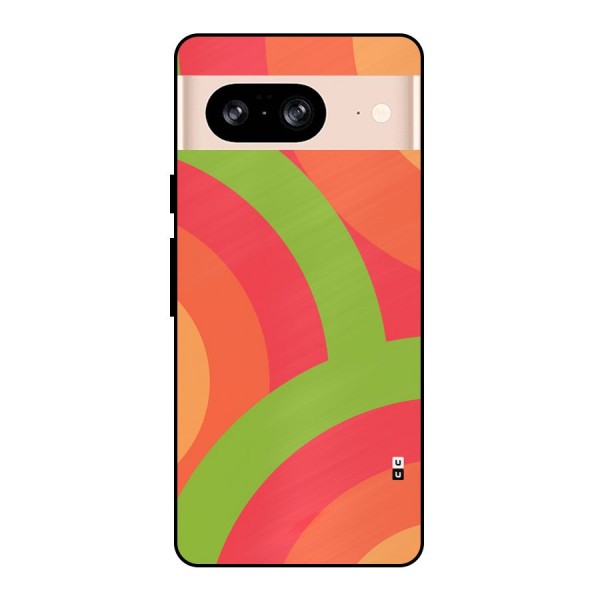 Rounded Shapes Metal Back Case for Google Pixel 8
