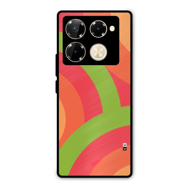 Rounded Shapes Metal Back Case for Infinix Note 40 Pro