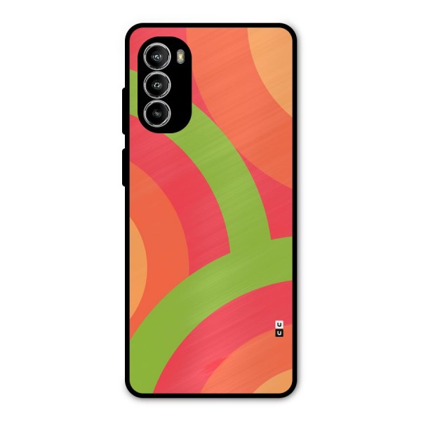 Rounded Shapes Metal Back Case for Moto G82