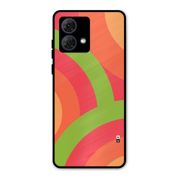 Rounded Shapes Metal Back Case for Moto G84