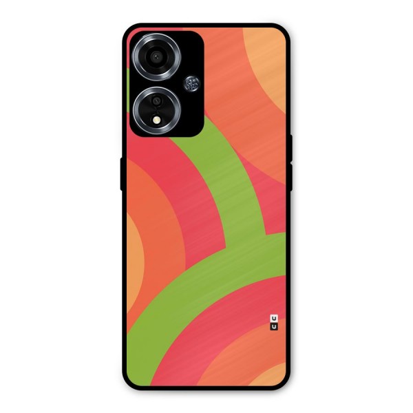 Rounded Shapes Metal Back Case for Oppo A59