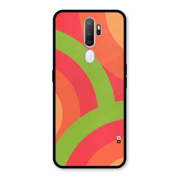 Rounded Shapes Metal Back Case for Oppo A5 (2020)