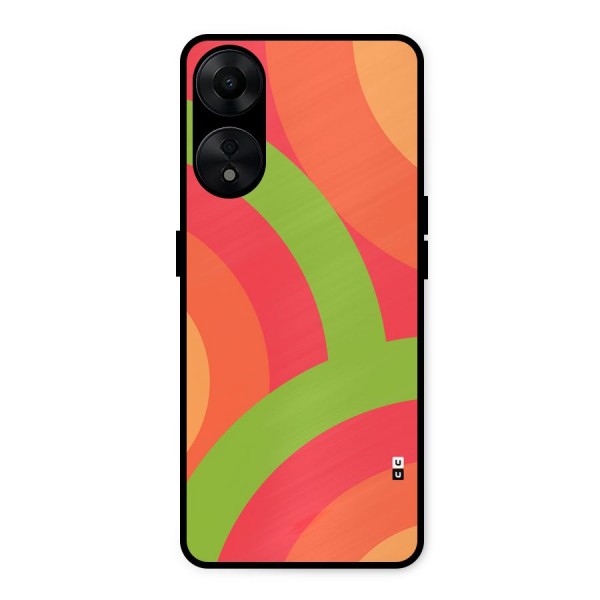 Rounded Shapes Metal Back Case for Oppo A78 5G