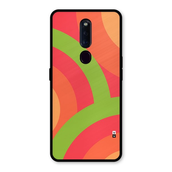 Rounded Shapes Metal Back Case for Oppo F11 Pro