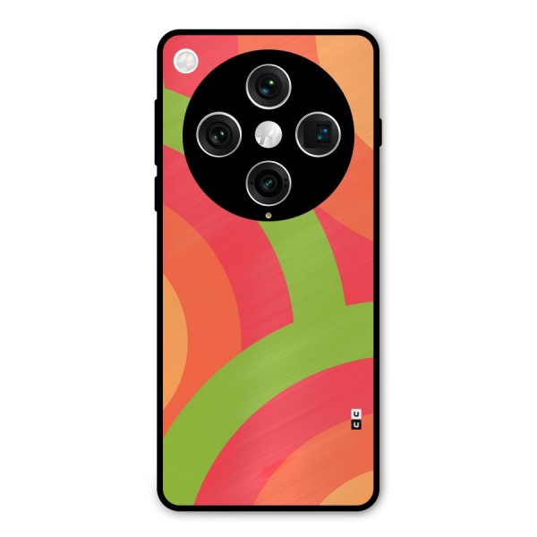 Rounded Shapes Metal Back Case for Oppo Find X8 Pro