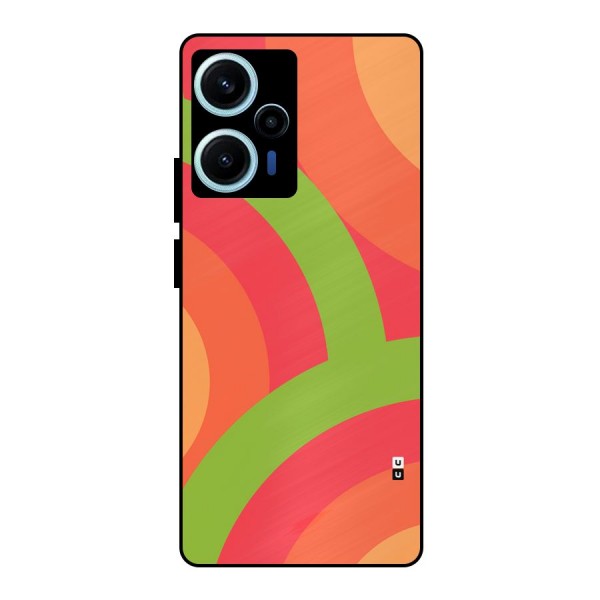 Rounded Shapes Metal Back Case for Poco F5