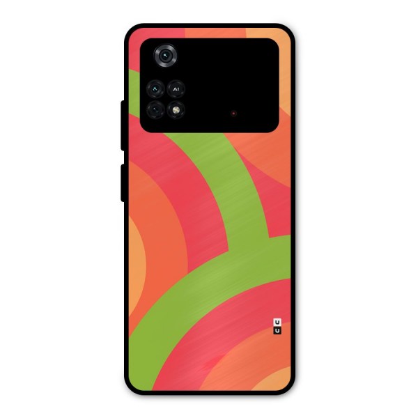 Rounded Shapes Metal Back Case for Poco M4 Pro 4G