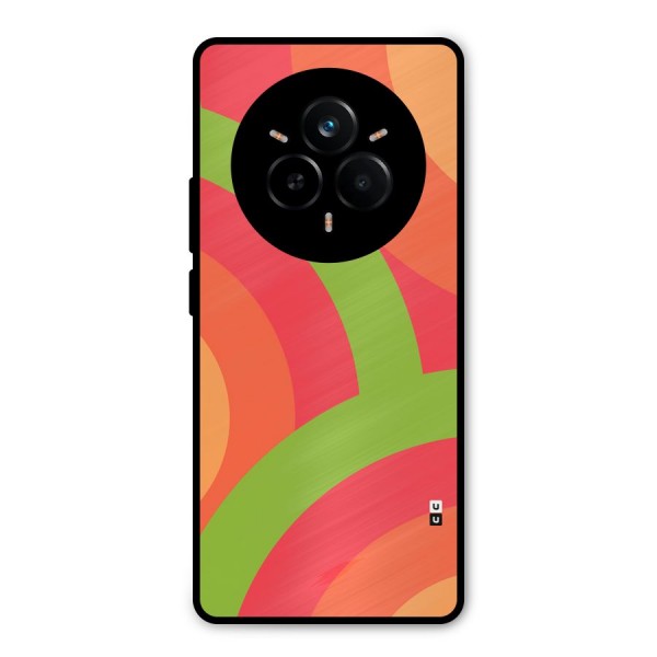 Rounded Shapes Metal Back Case for Realme 14 Pro