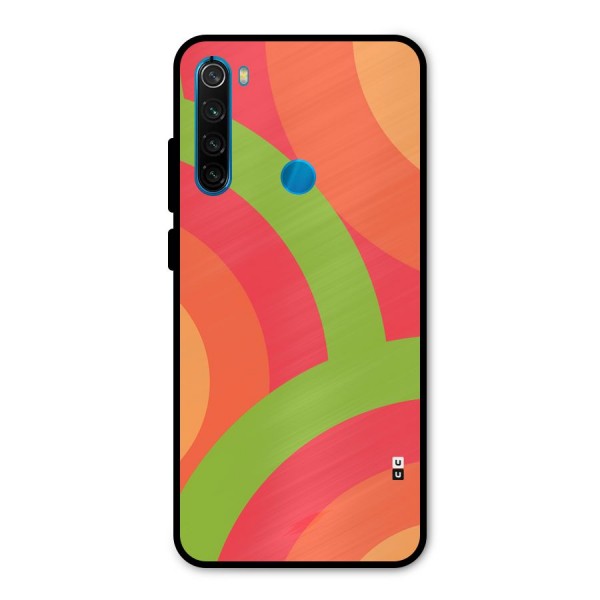 Rounded Shapes Metal Back Case for Redmi Note 8