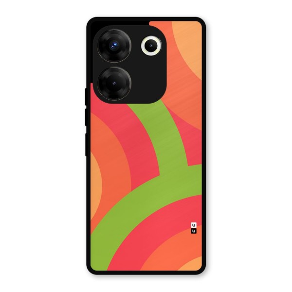 Rounded Shapes Metal Back Case for Tecno Camon 20