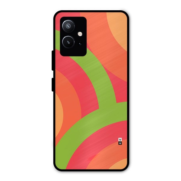 Rounded Shapes Metal Back Case for Vivo T1 5G