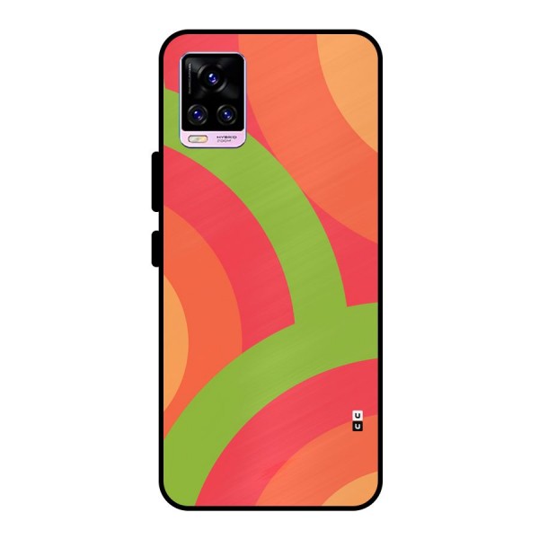 Rounded Shapes Metal Back Case for Vivo V20 Pro