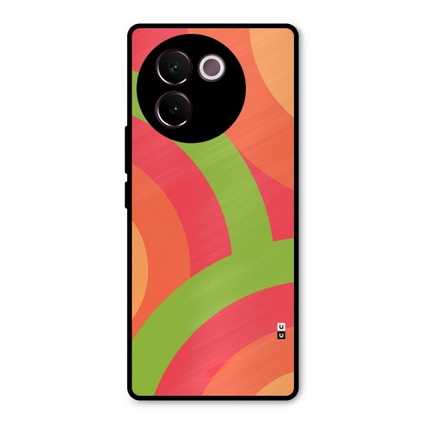 Rounded Shapes Metal Back Case for Vivo V30e