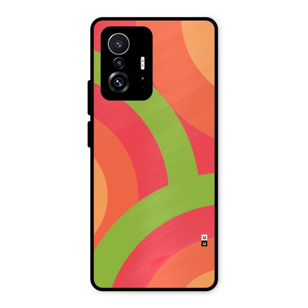 Rounded Shapes Metal Back Case for Xiaomi 11T Pro