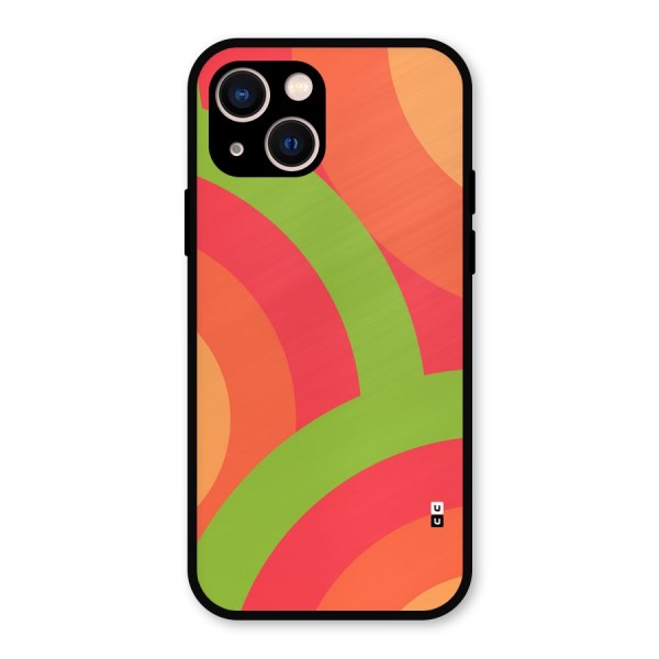 Rounded Shapes Metal Back Case for iPhone 13