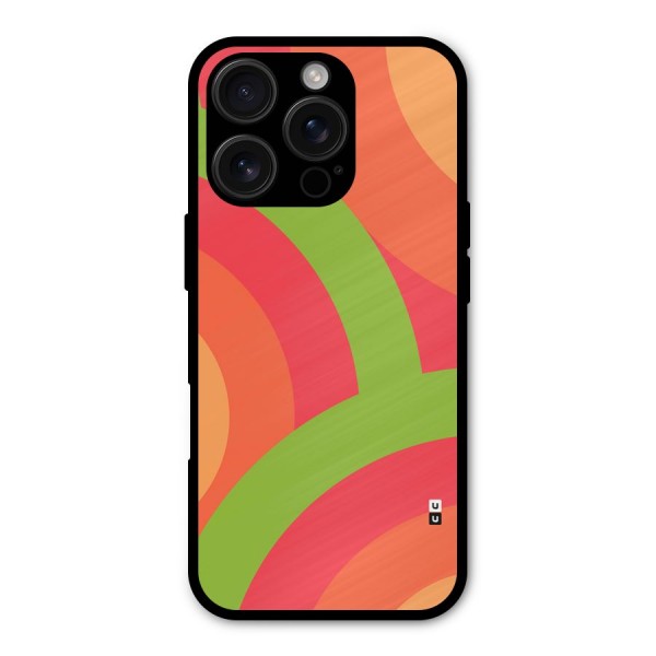 Rounded Shapes Metal Back Case for iPhone 16 Pro
