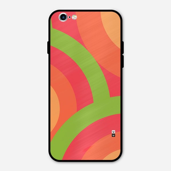 Rounded Shapes Metal Back Case for iPhone 6 6s