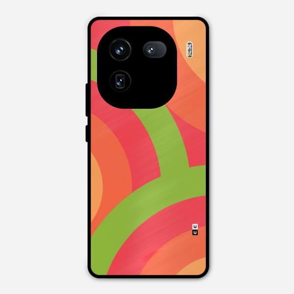Rounded Shapes Metal Back Case for iQOO 12