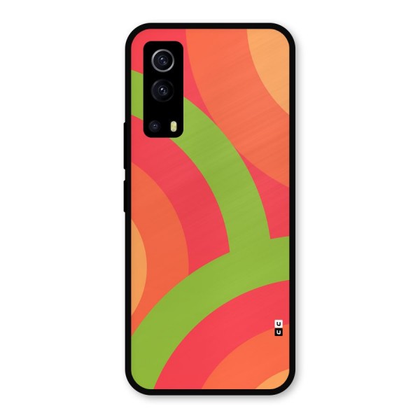Rounded Shapes Metal Back Case for iQOO Z3