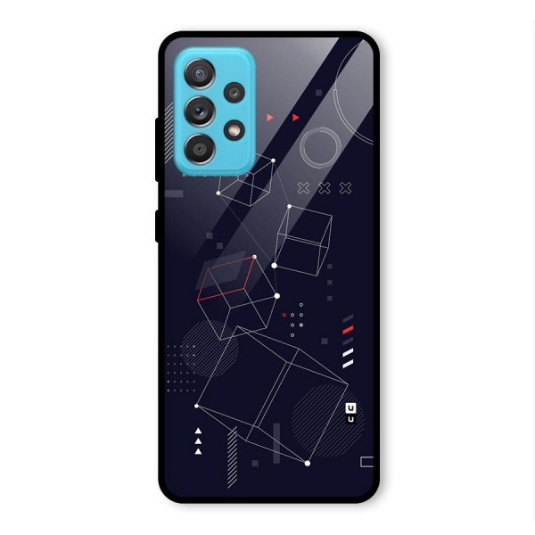 Royal Abstract Shapes Glass Back Case for Galaxy A52