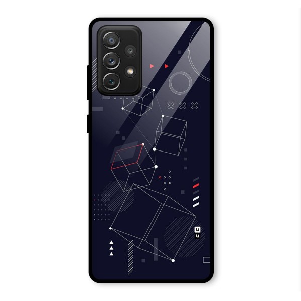 Royal Abstract Shapes Glass Back Case for Galaxy A72