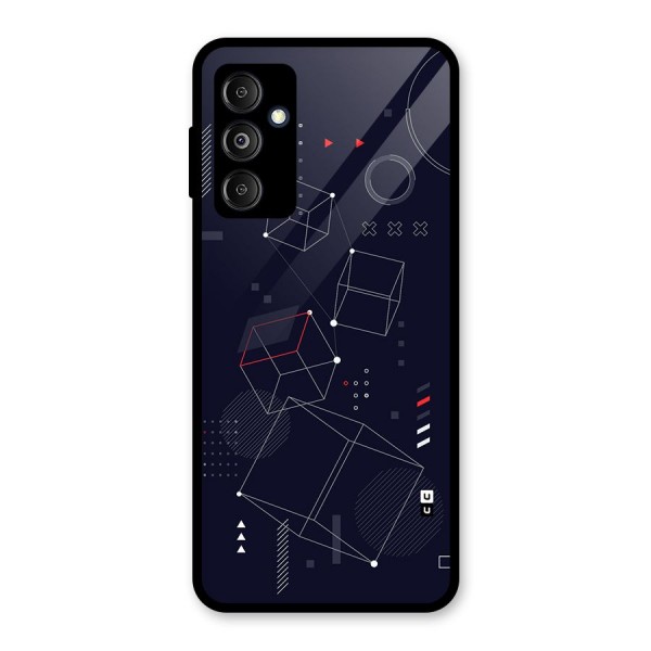 Royal Abstract Shapes Glass Back Case for Galaxy M14 5G
