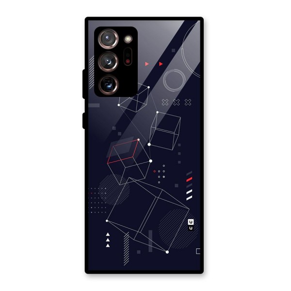 Royal Abstract Shapes Glass Back Case for Galaxy Note 20 Ultra