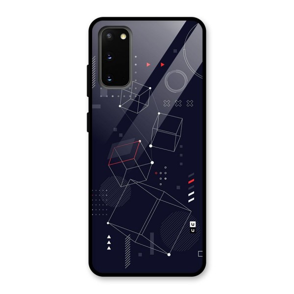 Royal Abstract Shapes Glass Back Case for Galaxy S20