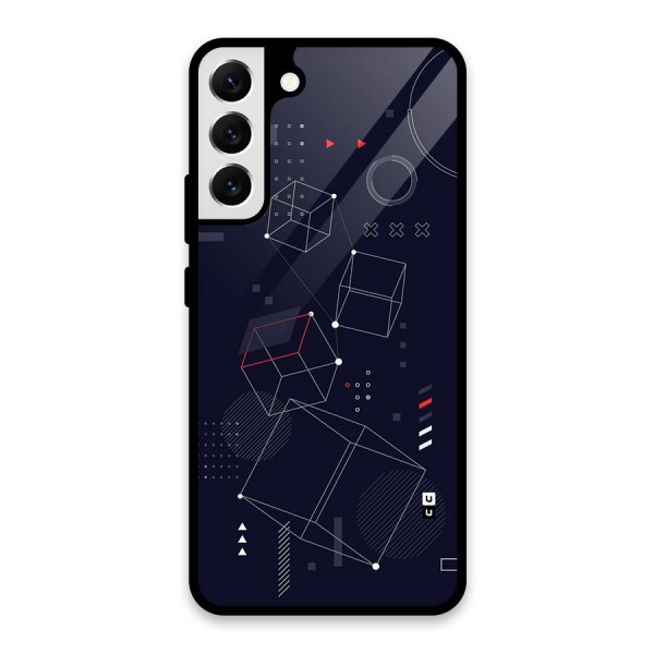 Royal Abstract Shapes Glass Back Case for Galaxy S22 Plus 5G