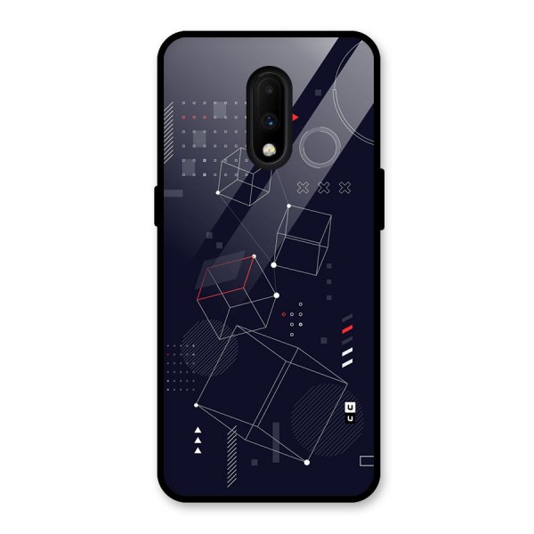 Royal Abstract Shapes Glass Back Case for OnePlus 7