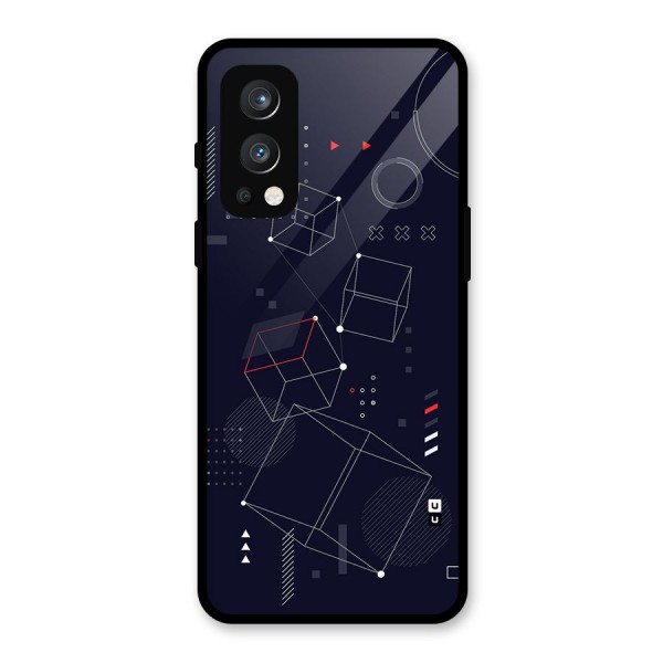 Royal Abstract Shapes Glass Back Case for OnePlus Nord 2 5G